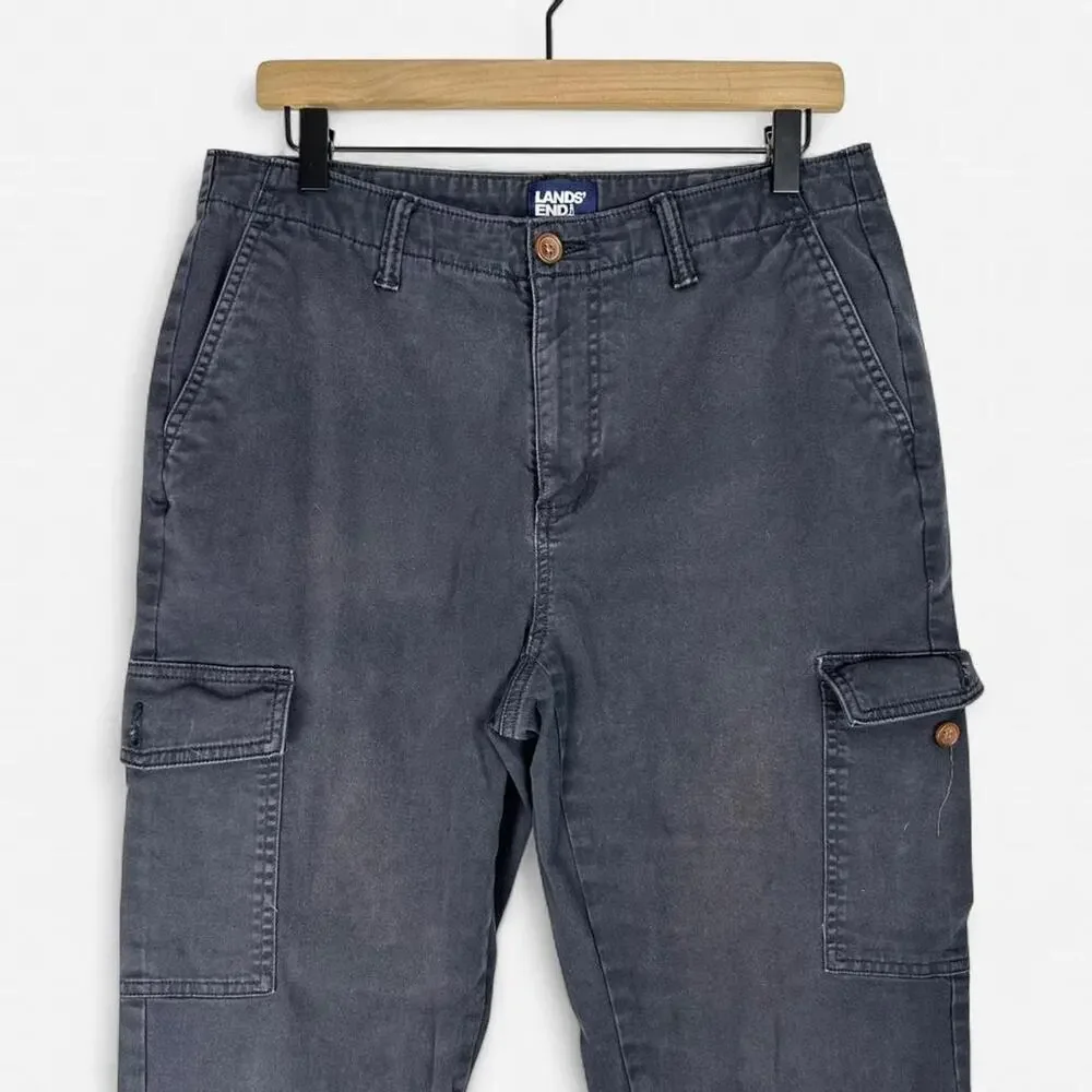 Lands end navy blue cargo utility pants size 10